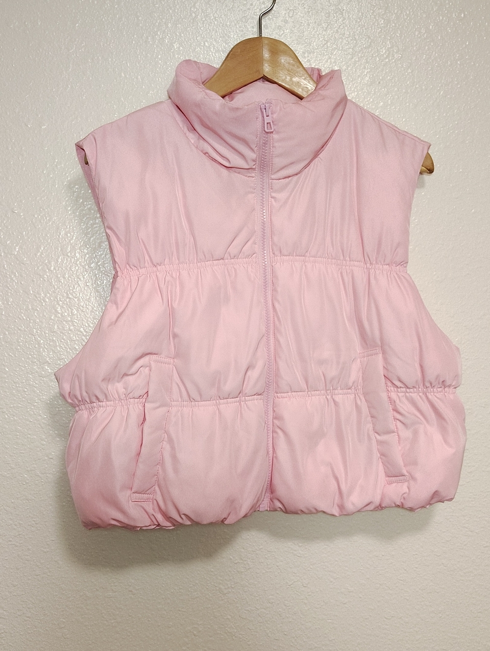 Divided Pink Puffer Vest